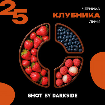 Табак для кальяна Dark Side Shot 25 (ДаркСайд Шот) Черника Клубника Личи 25г