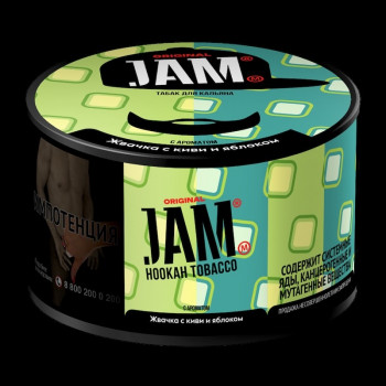 Табак для кальяна Jam (Джем) с ароматом Жвачка с киви и яблоком (Chewing gum with Kiwi and Apple) 30г - фото 1