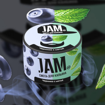 Табак для кальяна Jam (Джем) с ароматом Черника с мятой (Blueberry with Mint) 30г