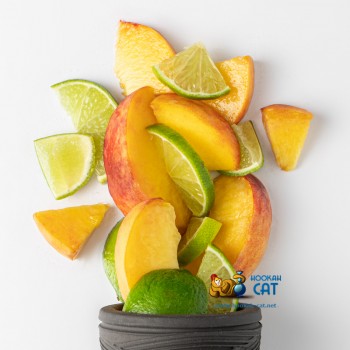 Табак для кальяна Jibiar Lime Peach (Джибиар Лайм Персик) Акцизный 50г