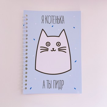 Блокнот КОТКА - Я Котенька, А Ты Пидр Голубой - купить в Москве с доставкой по России